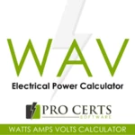 watts amps volts calculator android application logo